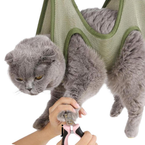Cat Grooming Restraint Bag Set - Nail Trimming and Bathing Accessories