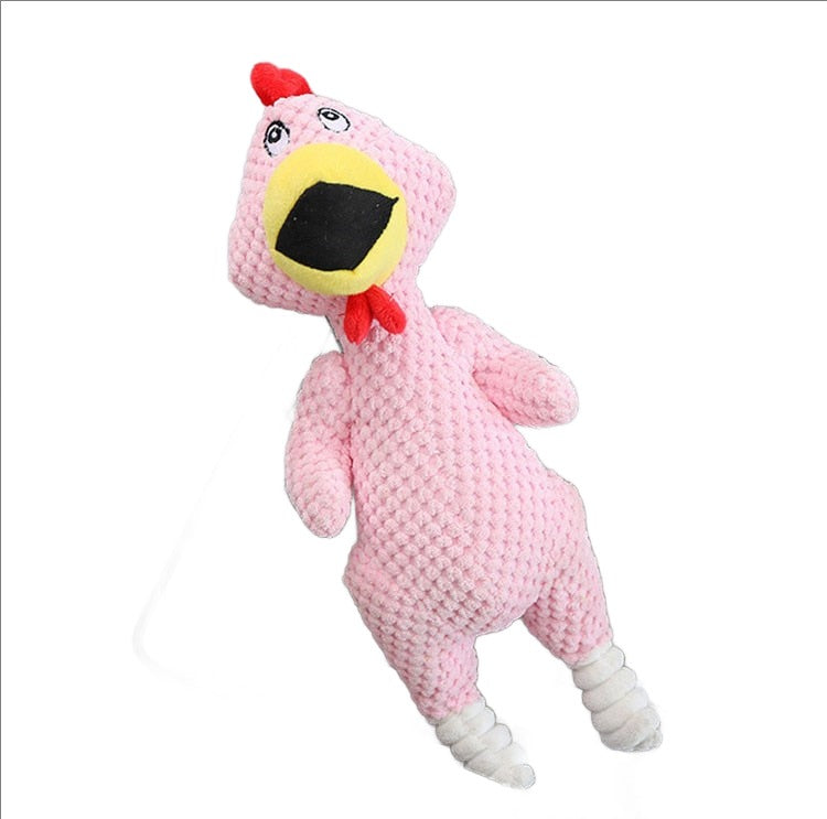 Screaming Chicken Dog Toy - Squeaky Plush Toy for Small to Medium Dogs PetTech Paradise