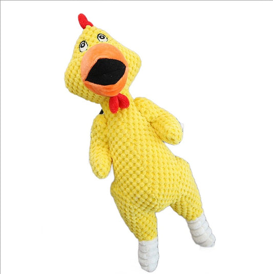 Screaming Chicken Dog Toy - Squeaky Plush Toy for Small to Medium Dogs PetTech Paradise