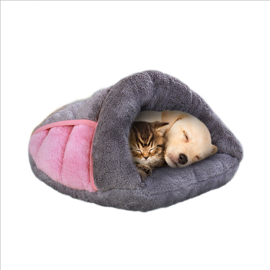 Cozy Winter Cat Bed with Cushion Mat - Perfect for Cats and Small Dogs PetTech Paradise