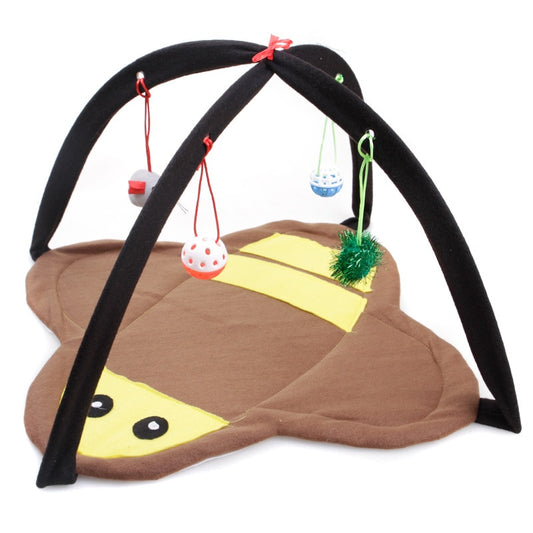 Portable Foldable Cat Tent - Interactive Play Bed and Mat for Cats PetTech Paradise