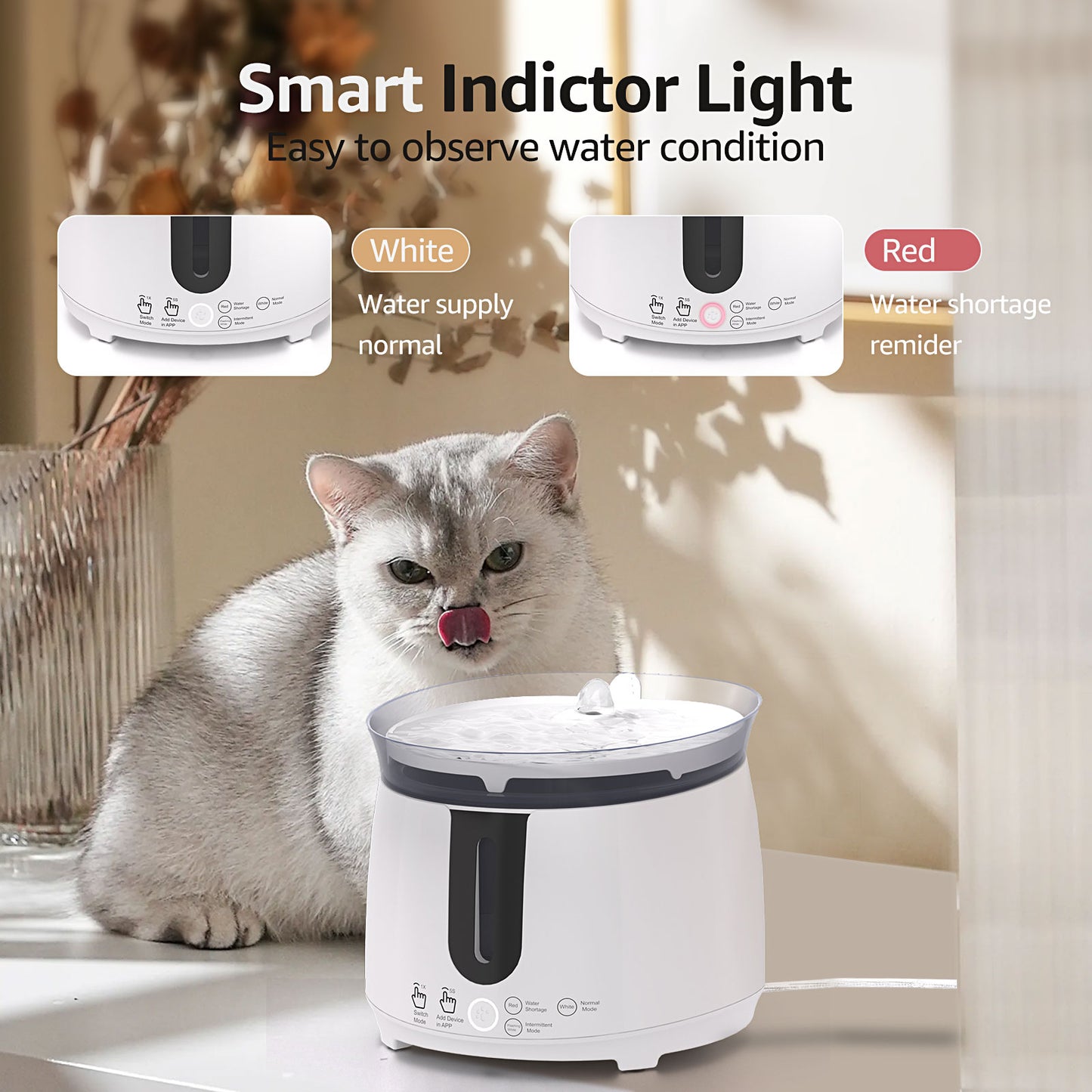 AQHH Wireless Cat Water Fountain - Smart & Easy Hydration PetTech Paradise