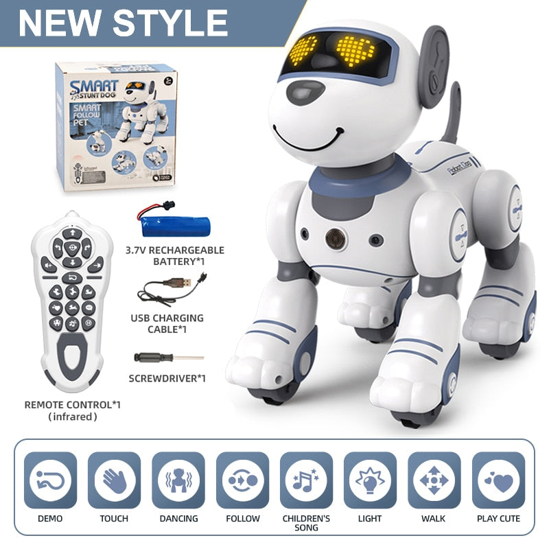 RC Stunt Robot Dog - Voice Command & Touch-Sensing Fun PetTech Paradise